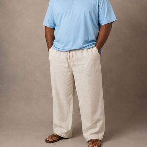 Cubavera Men's Wide Leg Linen Lightweight Pull On Beach Wedding Size XXL